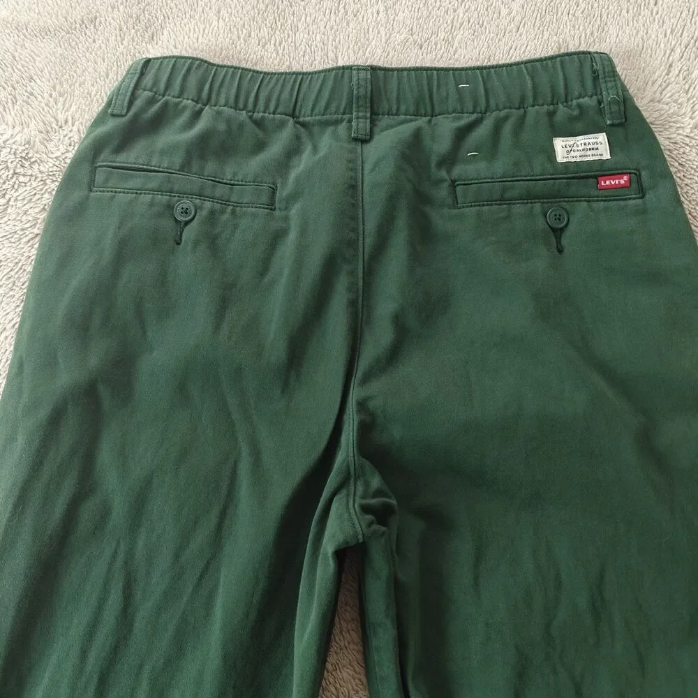 Levi’s XX Chino EZ Pants Men's S Dark Green Straight Leg Cotton Hemp